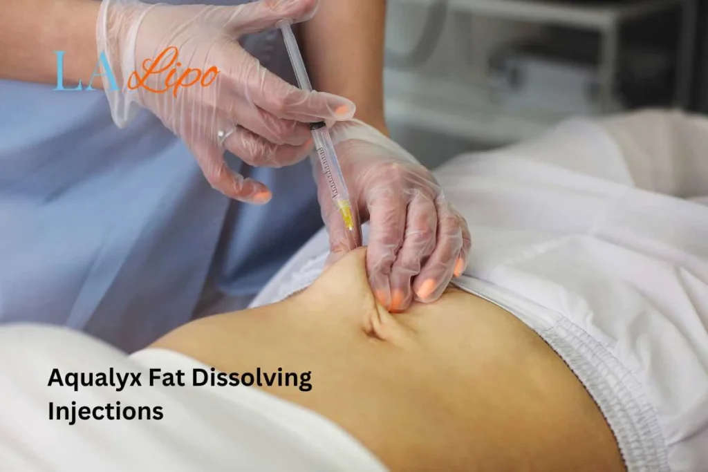 woman having fat dissolving injections Barrow in the stomach