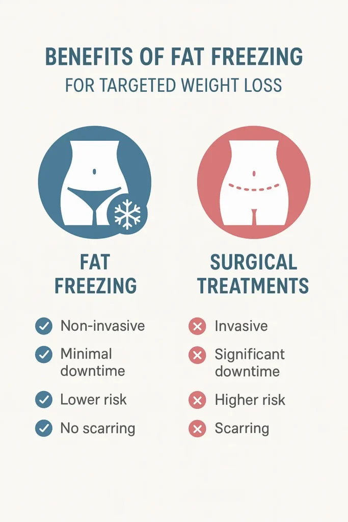 graphic showing the benefits of fat freezing Barrow