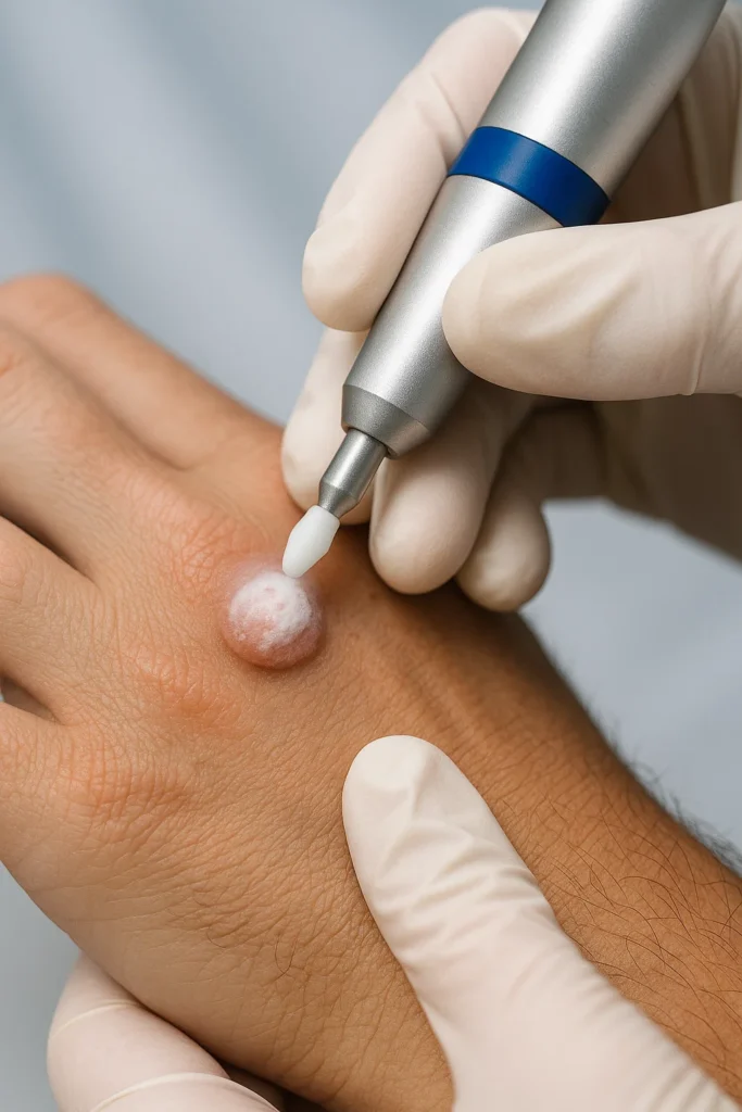 example of wart removal Barrow using cryopen