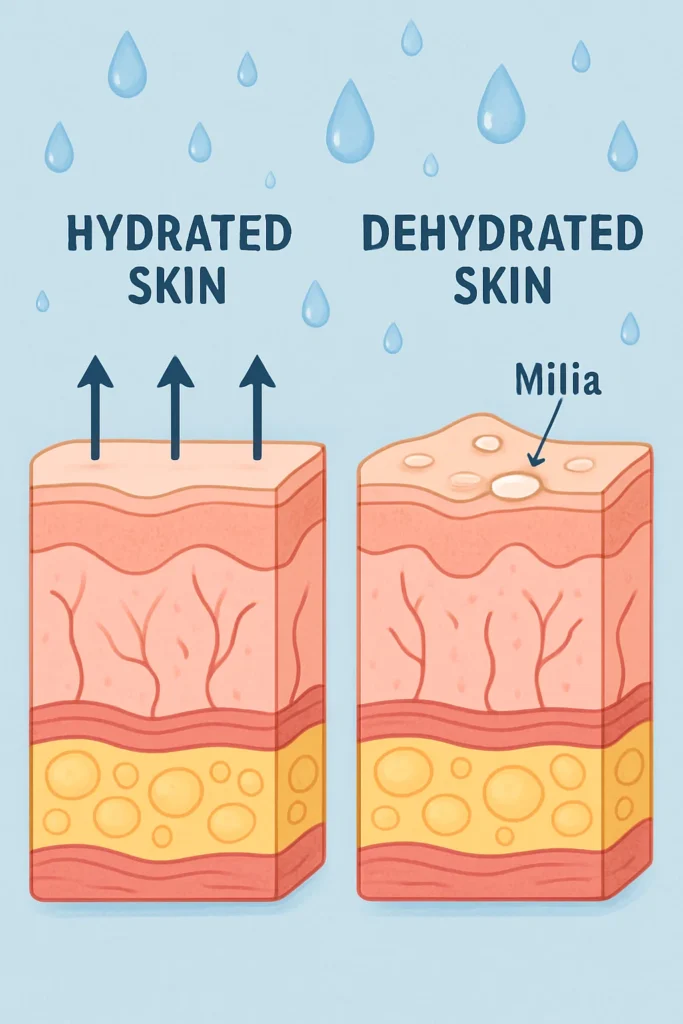 The importance of hydration and milia production Barrow